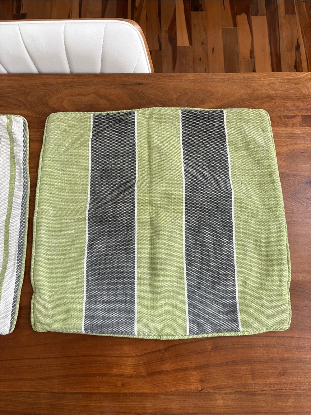Restoration Hardware Cotton Striped Pillow Cover 20x20 Zip Closure